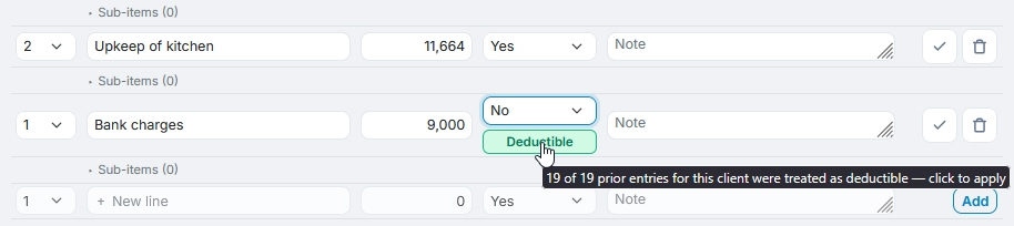 TAXcom AI predictive tax treatment prompt